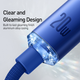 Кабель Baseus Crystal Shine Series Fast Charging Data Cable Type-C to iP 20 Вт 2 м Blue (CAJY000303) - зображення 5