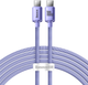 Кабель Baseus Crystal Shine Series Fast Charging Data Cable Type-C to Type-C 100 Вт 1.2 м Purple (CAJY000605) - зображення 1