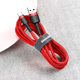 Кабель Baseus Cafule Cable USB For Type-C 2 А 3 м Red/Red (CATKLF-U09) - зображення 6