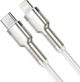 Кабель Baseus Cafule Series Metal Data Cable Type-C to iP PD 20 Вт 2 м White (CATLJK-B02) - зображення 2