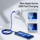 Кабель Baseus Crystal Shine Series Fast Charging Data Cable Type-C to iP 20 W 1.2 м Blue (CAJY000203) - зображення 3