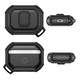 Защитный ударопрочный чехол для наушников AirPods PRO 2 с карабином и защёлкой, чёрный - изображение 2