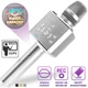 Мікрофон караоке Magic Karaoke YS-97 Срібний безпровідний 5в1 Функція Bluetooth Колонки Rec Фонограма Зміна голосу Дует Бас та Шумопоглинання 7 год роботи Пасивна мембрана Динаміки 2х7 Вт з Курсом по вокалу Новий з дефектом б/в - зображення 1