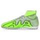 Сороконожки футбольные с носком Zelart Zoom 220104-4 размер 44 Light Grey-Neon Green - изображение 2