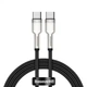 Кабель Baseus Cafule Metal Type-C to Type-C 100W (1m) black CATJK-C01 - изображение 1