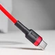 Кабель Baseus Cafule Type-C 3A (1m) red - изображение 3