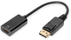 Кабель адаптер Digitus DisplayPort - HDMI A M/F 0.2 м Black (4016032427476) - зображення 1