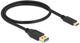 Kabel Delock USB Type-C - USB Type-A M/M 0.5 m Black (4043619838691) - obraz 1