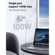 Ładowarka sieciowa Ugreen CD226/15337 1xUSB Type-A 3xUSB Type-C QC4.0 100 W GaN Tech Fast White (6941876213375) - obraz 4