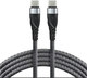 Kabel Everactive USB Type-C - USB Type-C M/M 1 m Black (5903205772206) - obraz 1