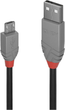 Kabel Lindy USB Type-A - micro-USB M/M 2 m Black (4002888367332) - obraz 1