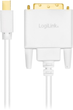 Kabel adapter LogiLink mini DisplayPort - DVI-D M/M 3 m White (4052792052992) - obraz 1