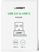 Adapter Ugreen US280 USB Type-A/USB Type-C Black (6957303855681) - obraz 8