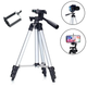 Штатив для телефону та фотоапарата Tripod 3110 PRO портативний трипод 0,35-1.02м висота. Колір: срібний(ws16178-1)(WB) - изображение 5