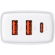 Адаптер питания 3 порта Baseus 2 USB + Type-C 30W CCXJ-E02 зарядное быстрое - изображение 2
