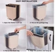 Мусорное ведро раскладное Foltable Trash Bin бежевое - изображение 5