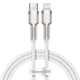 Кабель BASEUS Type-C to Lightning Cafule Series Metal Data Cable |1M, 20W, PD| (CATLJK-A05) белый - изображение 1