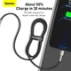 Кабель BASEUS Type-C to Lightning Cafule Series Metal Data Cable |1M, 20W, PD| (CATLJK-A05) - изображение 10