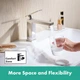 Змішувач для умивальника з джойстиком HANSGROHE Tecturis E EcoSmart+ хром латунь 73012000 - зображення 4