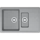 Мойка для кухни FRANKE гранитная Basis BFG 651-78 780x500мм прямоугольная врезная с сифоном на полторы чаши серая 114.0565.111 - изображение 1