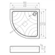 Поддон для душевой кабины KOLLER POOL Grace 80x80x17см полукруглый акриловый без сифона белый GRACE80R - изображение 2