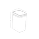 Ведро для мусора 10 л с крышкой пластиковое MVM BIN-04 10L GRAY - изображение 11