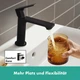 Cмеситель для умывальника однорычажный HANSGROHE Rebris E EcoSmart+ черный латунь с донным клапаном 72589670 - изображение 4