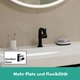 Cмеситель для умывальника однорычажный HANSGROHE Tecturis S CoolStart EcoSmart+ черный латунь с донным клапаном 73340670 - изображение 6