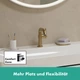 Cмеситель для умывальника однорычажный HANSGROHE Tecturis S EcoSmart+ бронзовый латунь с донным клапаном 73340140 - изображение 3