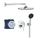Душова система прихованого монтажу GROHE QuickFix Get із верхнім душем латунь хром 25292000 - зображення 1