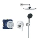 Душова система прихованого монтажу GROHE QuickFix Get із верхнім душем латунь хром 25292000 - зображення 3