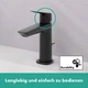 Cмеситель для умывальника однорычажный HANSGROHE Logis черный латунь с донным клапаном 71251670 - изображение 5