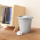 Кошик для сміття на 9л кругле MVM без кришки 245x250x250мм пластик сіра BIN-09 9L GRAY - зображення 4
