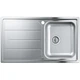 Мойка для кухни GROHE из нержавеющей стали K500 860x500мм прямоугольная врезная матовая 0.7мм с сифоном 31571SD0 - изображение 3