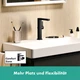 Cмеситель для умывальника однорычажный HANSGROHE Tecturis E EcoSmart+ черный латунь с донным клапаном 73060670 - изображение 5