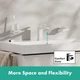 Cмеситель для умывальника с джойстиком HANSGROHE Tecturis E EcoSmart+ белый латунь 73011700 - изображение 4