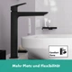 Cмеситель для умывальника с высоким изливом HANSGROHE Logis черный латунь 71258670 - изображение 4