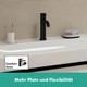 Cмеситель для умывальника однорычажный HANSGROHE Tecturis S EcoSmart+ черный латунь с донным клапаном 73314670 - изображение 4