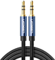 Kabel Ugreen AV112 3.5 mm Male to 3.5 mm Male Cable Gold Plated Metal Case with Braid 1 m Blue (6957303816859) - obraz 1