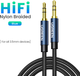 Kabel Ugreen AV112 3.5 mm Male to 3.5 mm Male Cable Gold Plated Metal Case with Braid 1 m Blue (6957303816859) - obraz 2