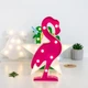 Декоративний настільний світлодіодний світильник нічник Toys Lamp Фламінго 3D рожевий на батарейках - зображення 2