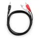 Кабель мультимедійний 3.5mm M to 2xRCA M 1.5m Vinga (VCPDCJ35MRCA21.5BK) - зображення 1