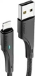 Зарядний кабель Essager USB - Lightning Rousseau 2.4A Fast Charging Cable 1 м Black (EXCL-LS01) - зображення 1