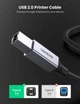 Кабель UGREEN US369 USB 2.0 to USB type B USB Printer Cable для принтеров, сканеров, МФУ 2 м Black (80803) - изображение 6