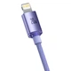 Кабель зарядный Baseus USB C - Lightning Crystal Shine Series 20 Вт 1.2 м Purple (CAJY000205) - изображение 3