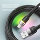 Кабель зарядный Essager USB - Lightning Colorful LED 2.4A USB Cable Fast Charging 1 м Black (EXCL-XCD01) - изображение 2