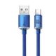 Кабель зарядний Baseus USB Type A — USB Type C Crystal Shine Series 100 Вт 2 м Blue (CAJY000503) - зображення 2