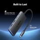 USB-концентратор UGREEN USB C хаб 10Gbps, 2 USB-C 3.2, 2 USB-A 3.2 Gray (CM480) - изображение 6