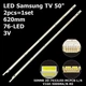 LED підсвітка Samsung TV 50" 50NNB 2D-7032LED-MCPCB-L/R V1GE-500SMA-R0 V1GE-500SMB-R0 6 пін 2шт. - изображение 1