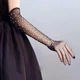 Вечірні рукавички в сітку з декором "сяючі камінці" honey fashion accessories S/M/L чорний (7-34) - зображення 2